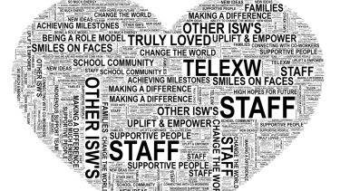 Heart shaped wordle image