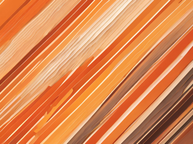 Painted line arts of shades of orange